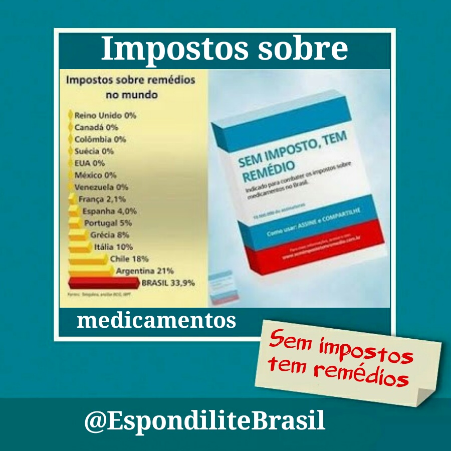 Vamos zerar os impostos dos remédios no Brasil